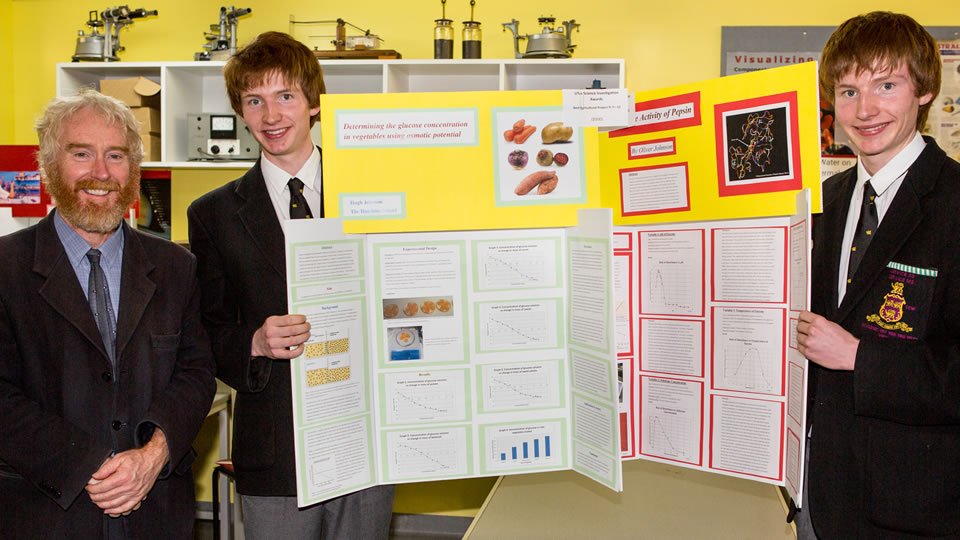 Year 12 students Hugh and Oliver Johnson both won 'Best Investigation' awards for their respective projects.