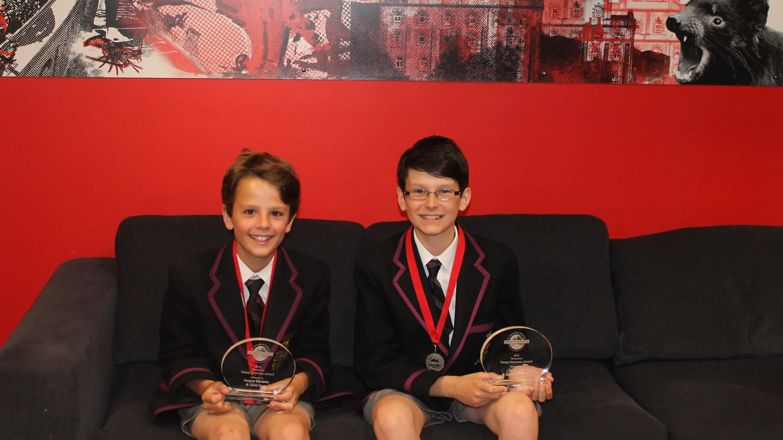 Angus Christie and Jack Carr, National History Challenge winners (large)