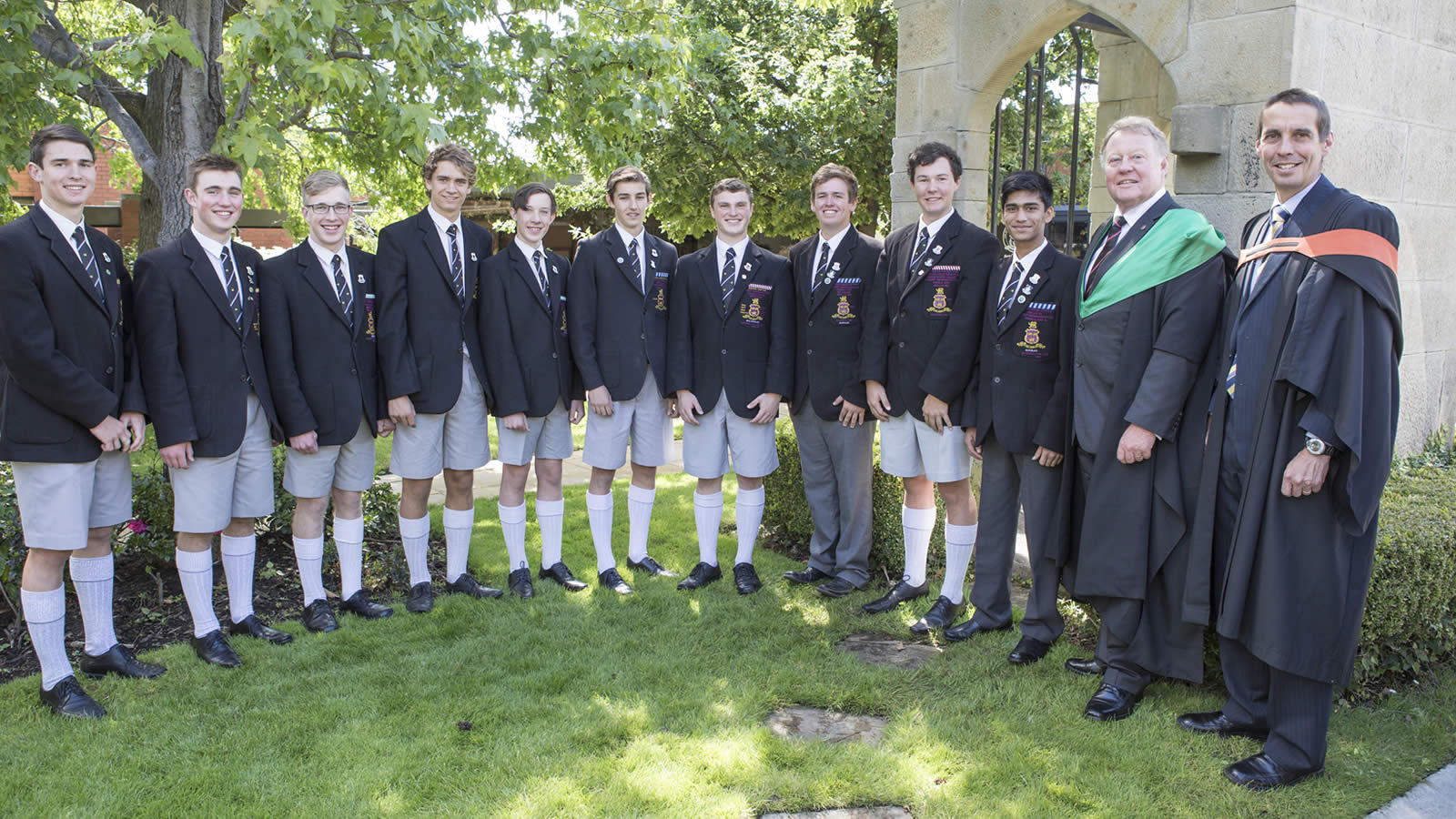The 2015 leadership group have been inducted at the first Headmaster’s Assembly for 2015. (large)