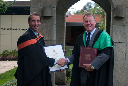 Headmaster Mr Warwick Dean and newly-Commissioned Deputy Headmaster Mr Alan Jones.