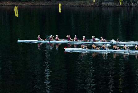 Hutchins holds off Scotch Oakburn College at the 2012 Head of the River at Lake Barrington.