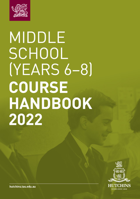 Cover – Middle School Course Handbook 2022