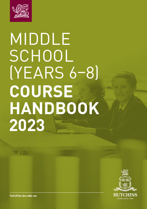 Cover – Middle School Course Handbook 2023