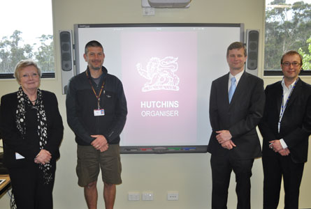 Director of Information Services Dr Jill Abell, Year 9 Co-ordinator Mr Ken Kingston, Information Technology Network and Development Manager Mr Ian MacRae and developer Robert Gowty from GetBusi.