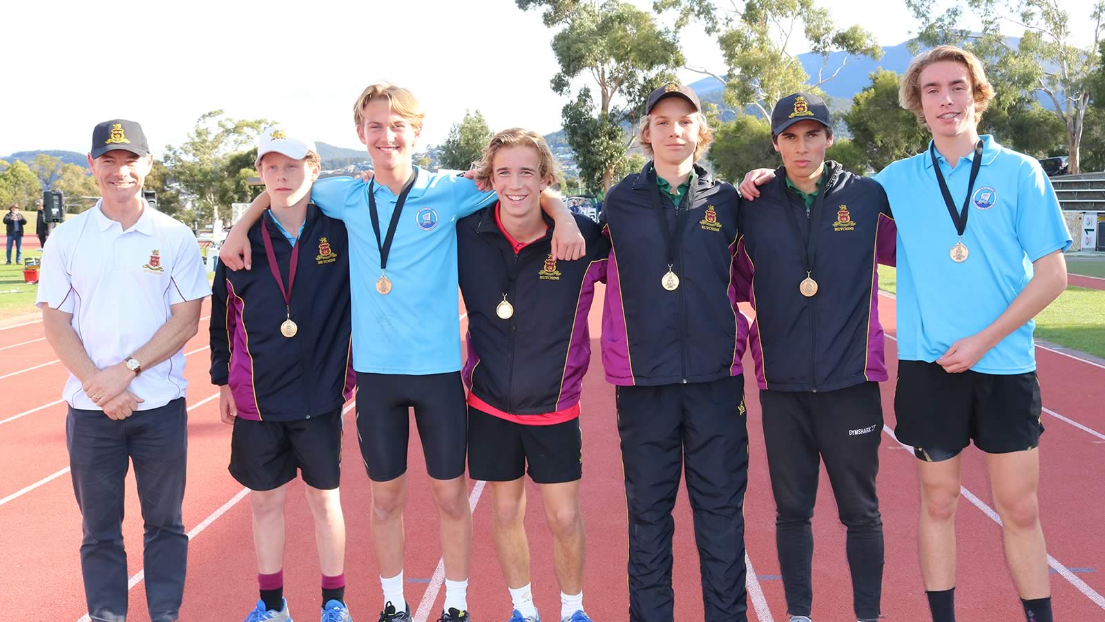 Age champions pictured with Headmaster, Dr Rob McEwan