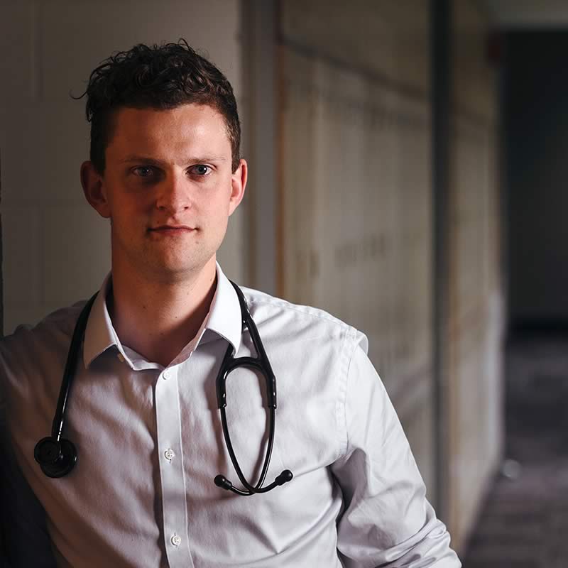 Dr Charles Haward (’11),  P H Rockett Scholarship recipient and Resident Medical Officer at Royal Hobart Hospital