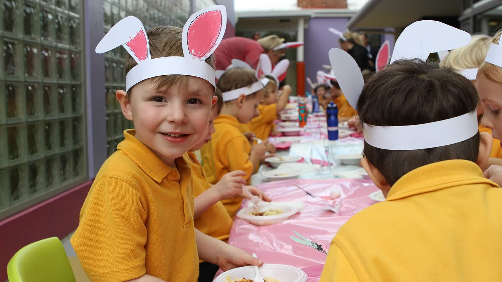 Pre-Kinder and Kinder Long Table Easter Lunch