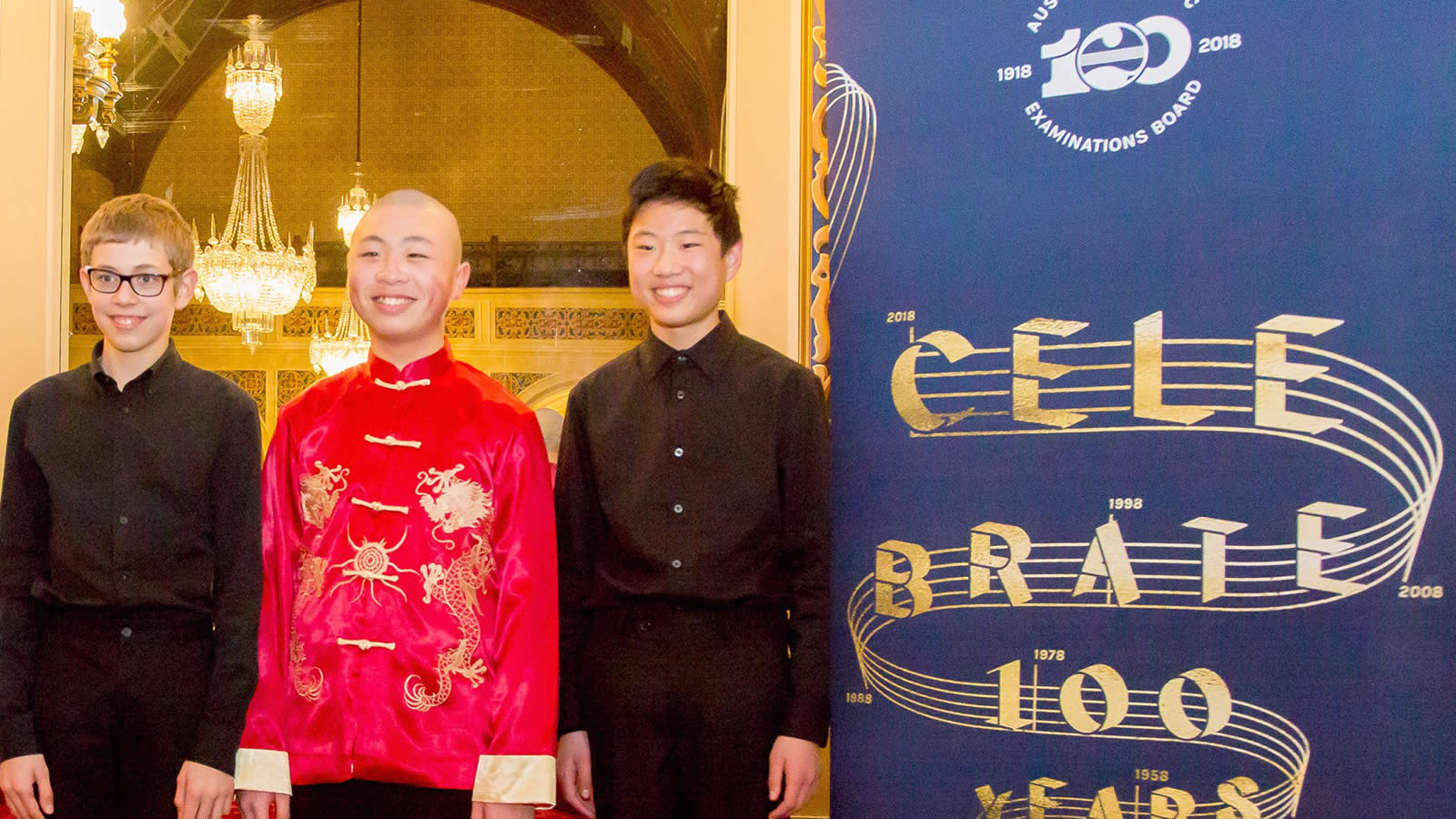 William Thorpe (Year 8), Sheng-Yuan Lynch (Year 7) and Leo Wang (Year 8)