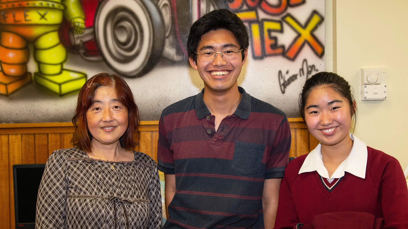 Koh Kawaguchi (Year 12) and family. 