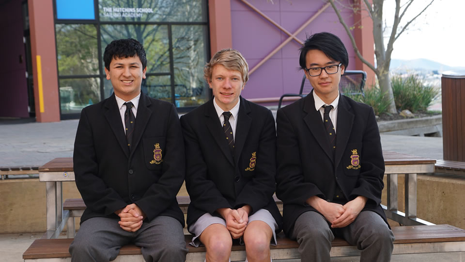 L–R  Anthony Vanderkop, Toby Burnell, James He.