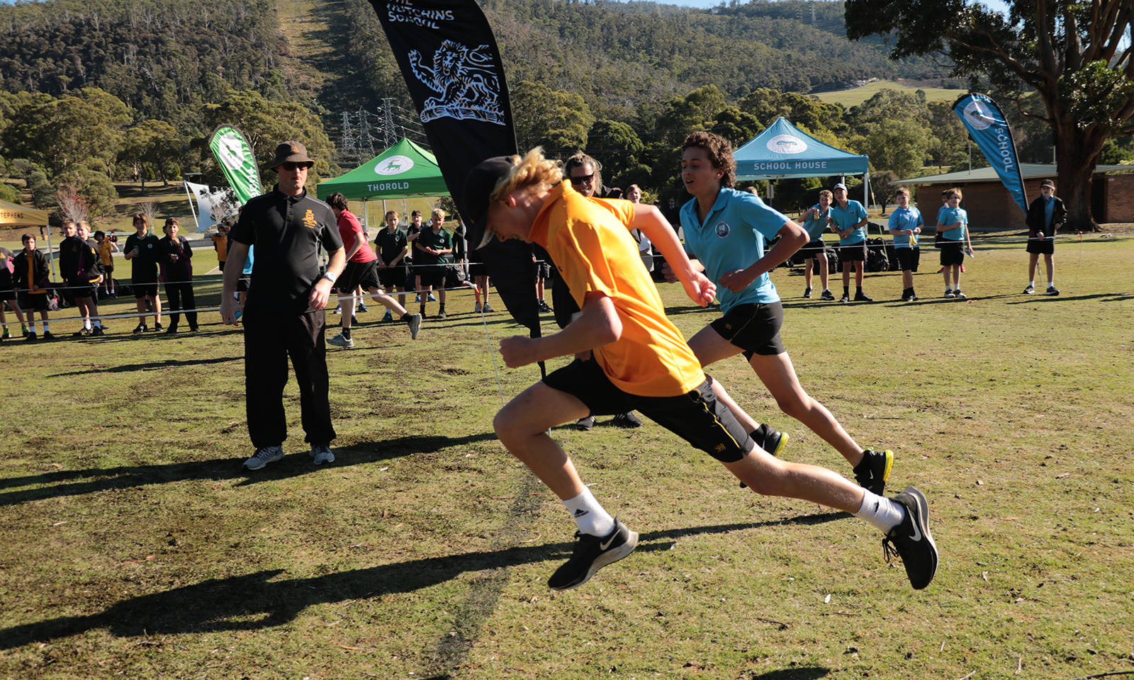 Cross Country U14 finish line