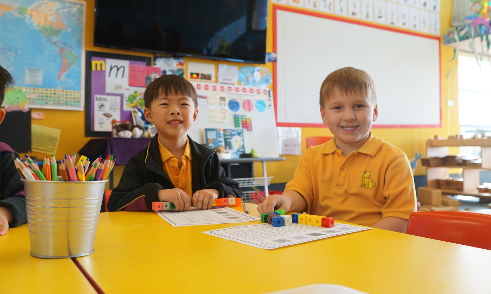 Damian Chen and Lachlan Reynolds in Kindergarten