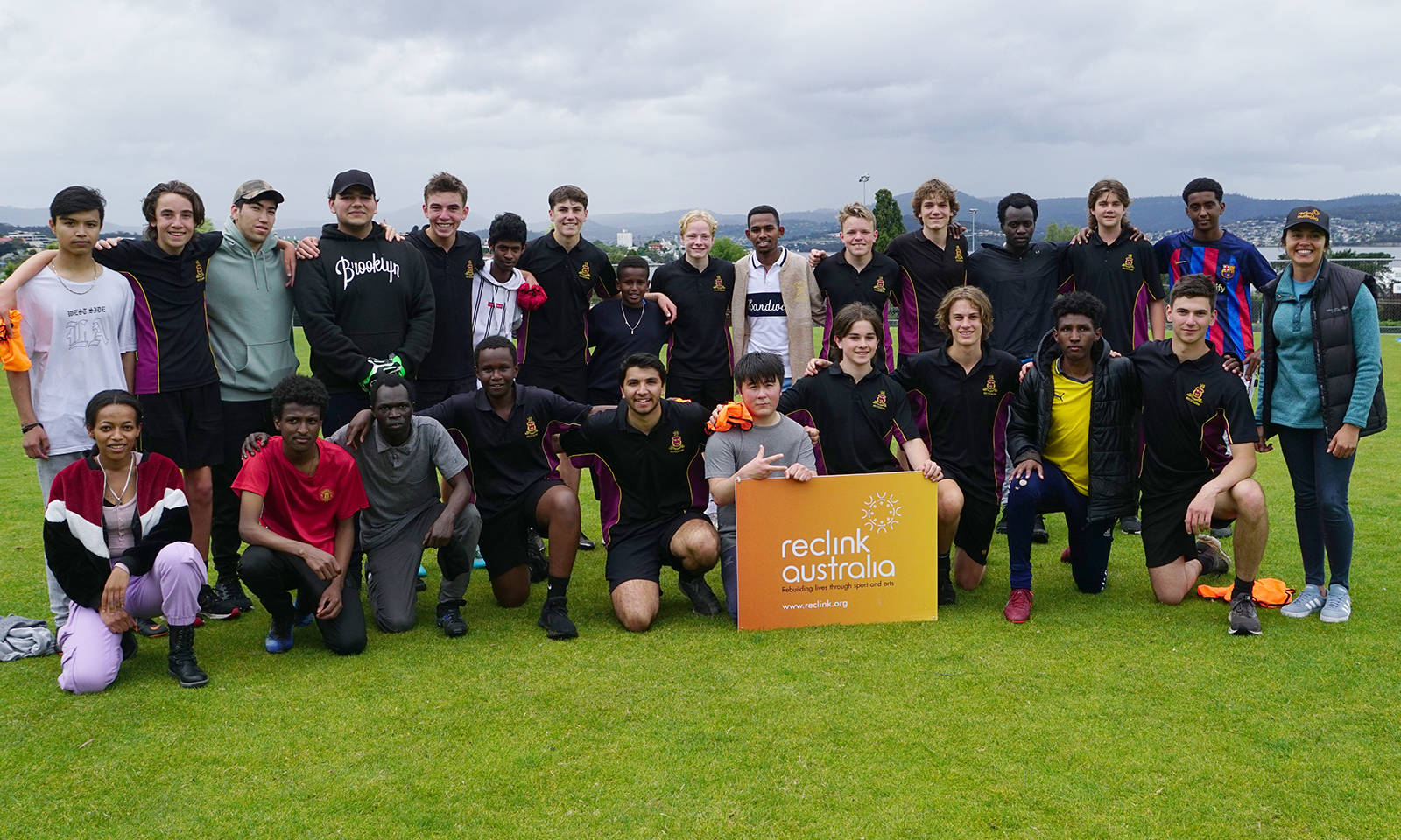 Multicultural Youth Tasmania and Hutchins soccer teams