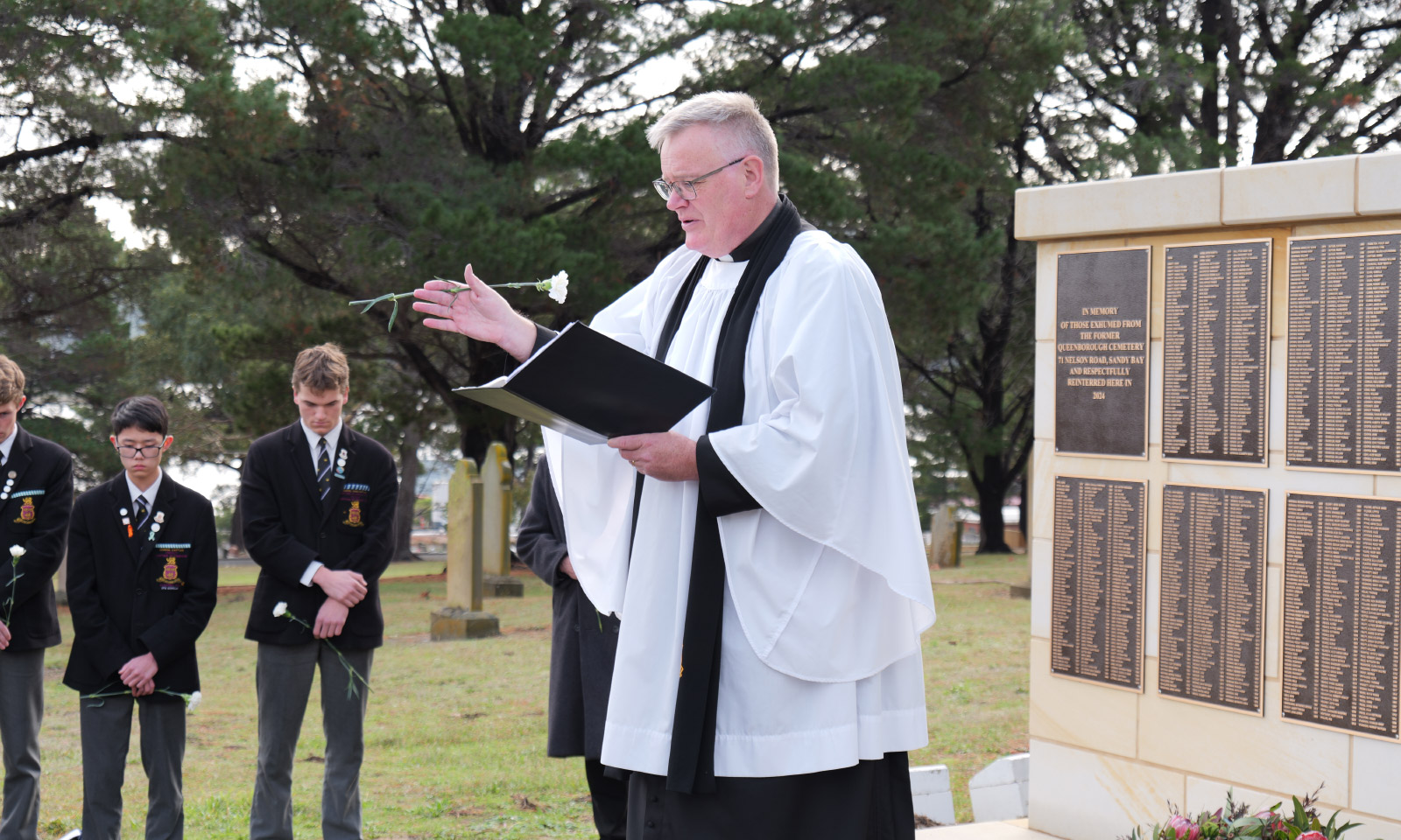 Reinterment Service at Cornelian Bay