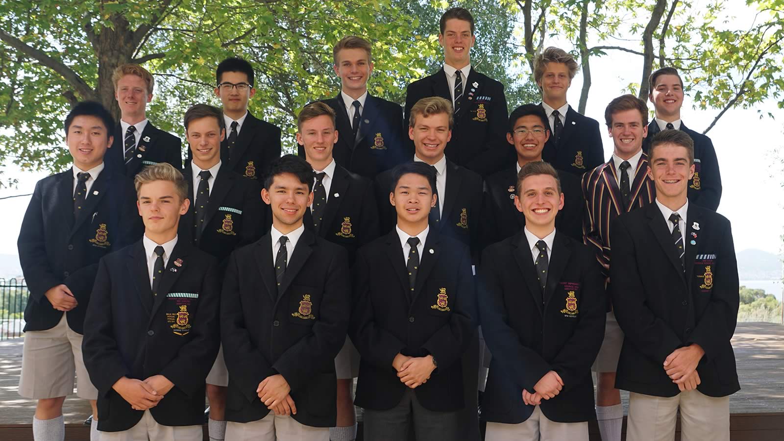 2018 Captains of Co–curricular. Absent – Hugh Jubb and Joseph Bailey.