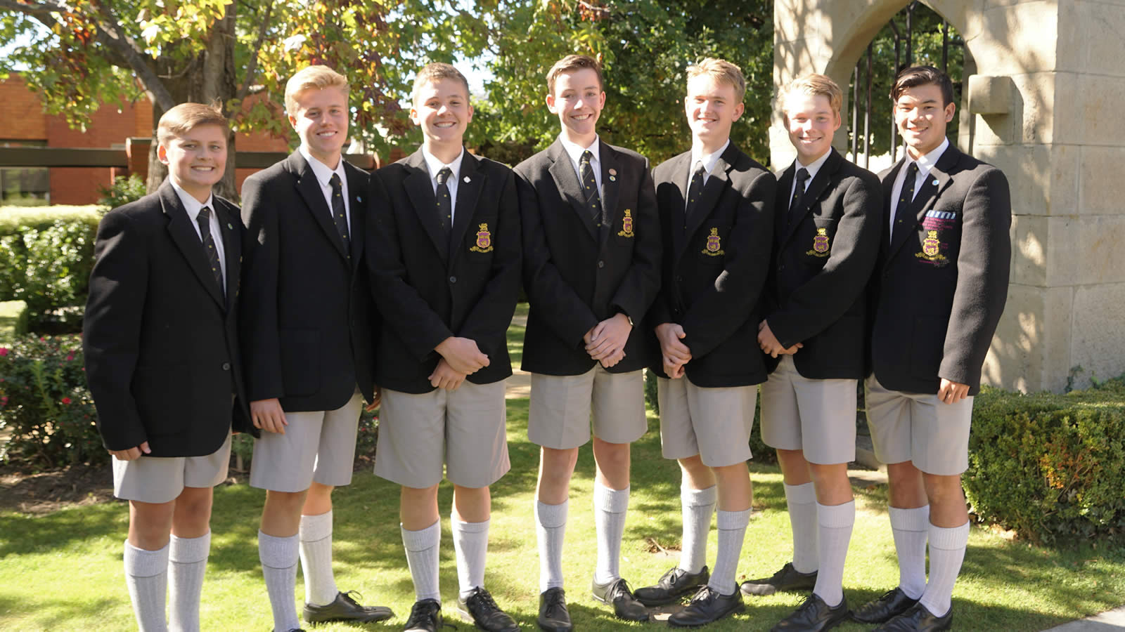 L–R Jackson Coad, Luca Gentile, Miles McTaggart, Malcolm Ward, Caedence Kuepper, Alex Hogan-Jones and Oliver Burrows-Cheng. Absent – Alex Stephens. (large)