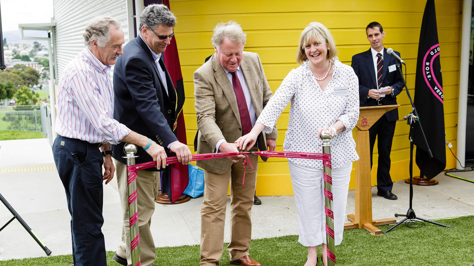 L–R Mr Ian Johnston, Professor Marcus Haward, Mr Warwick Dean and Mrs Jenny Manthey (large)