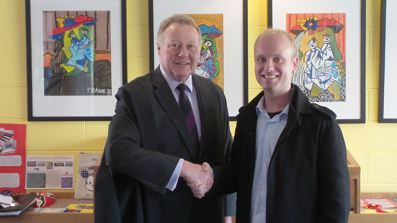 Headmaster Warwick Dean and Rhodes Scholar, Sam Forbes.