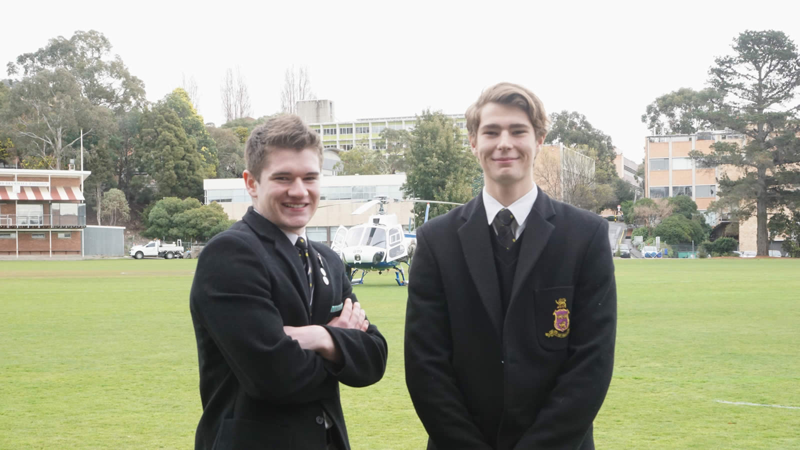 Year 12 students Thomas Bester and Timothy Summerfield.