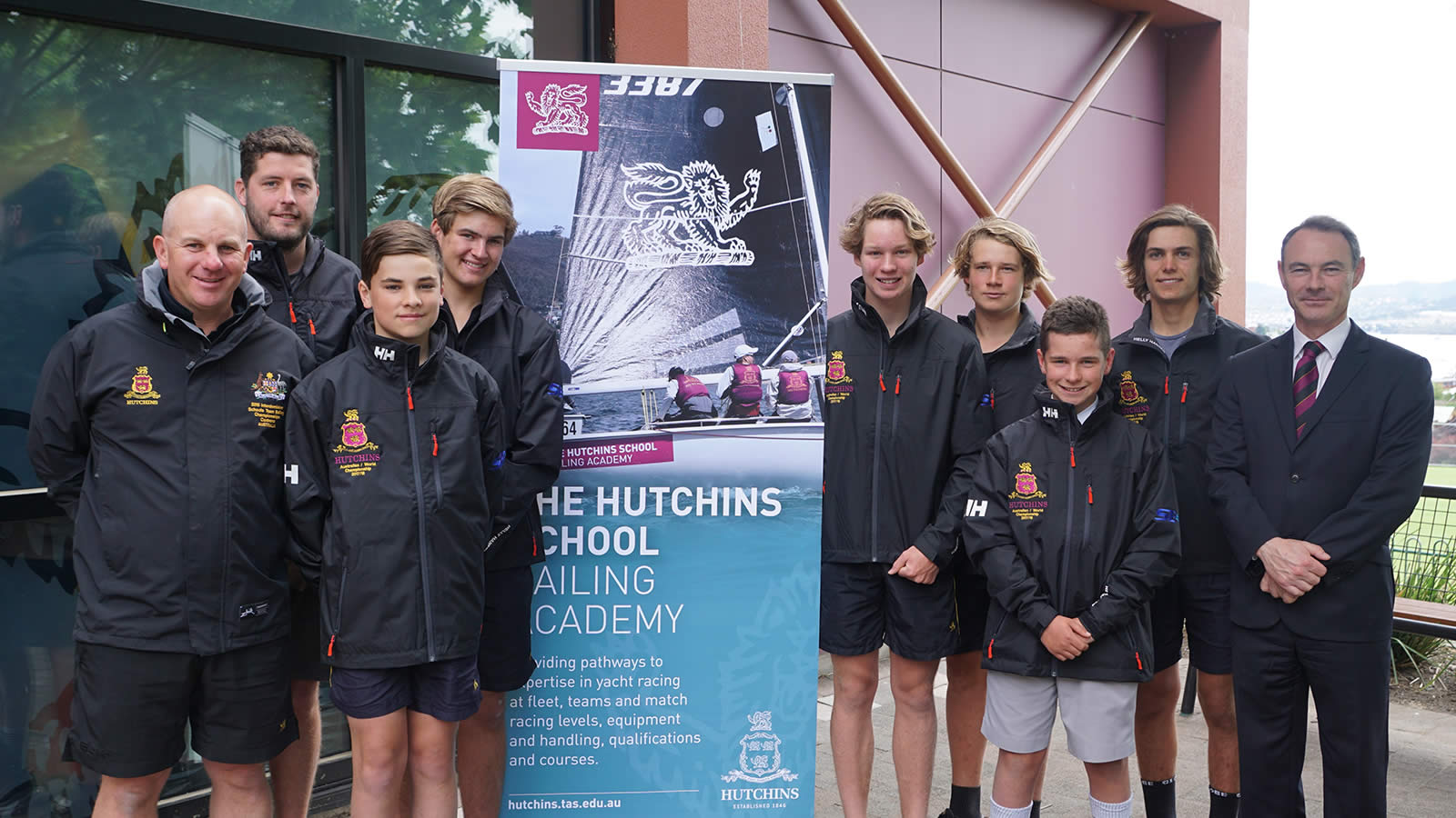 Mr Greg Rowlings, Mr Robbie Tuck,  Howard Tapping (Year 8), Jack Allison (Year 8), Finn McLagan (Year 9), Oliver Hugo (Year 7), Charles Zeeman (Year 9) and Dr Rob McEwan. Absent – Benjamin Boman (Year 8).