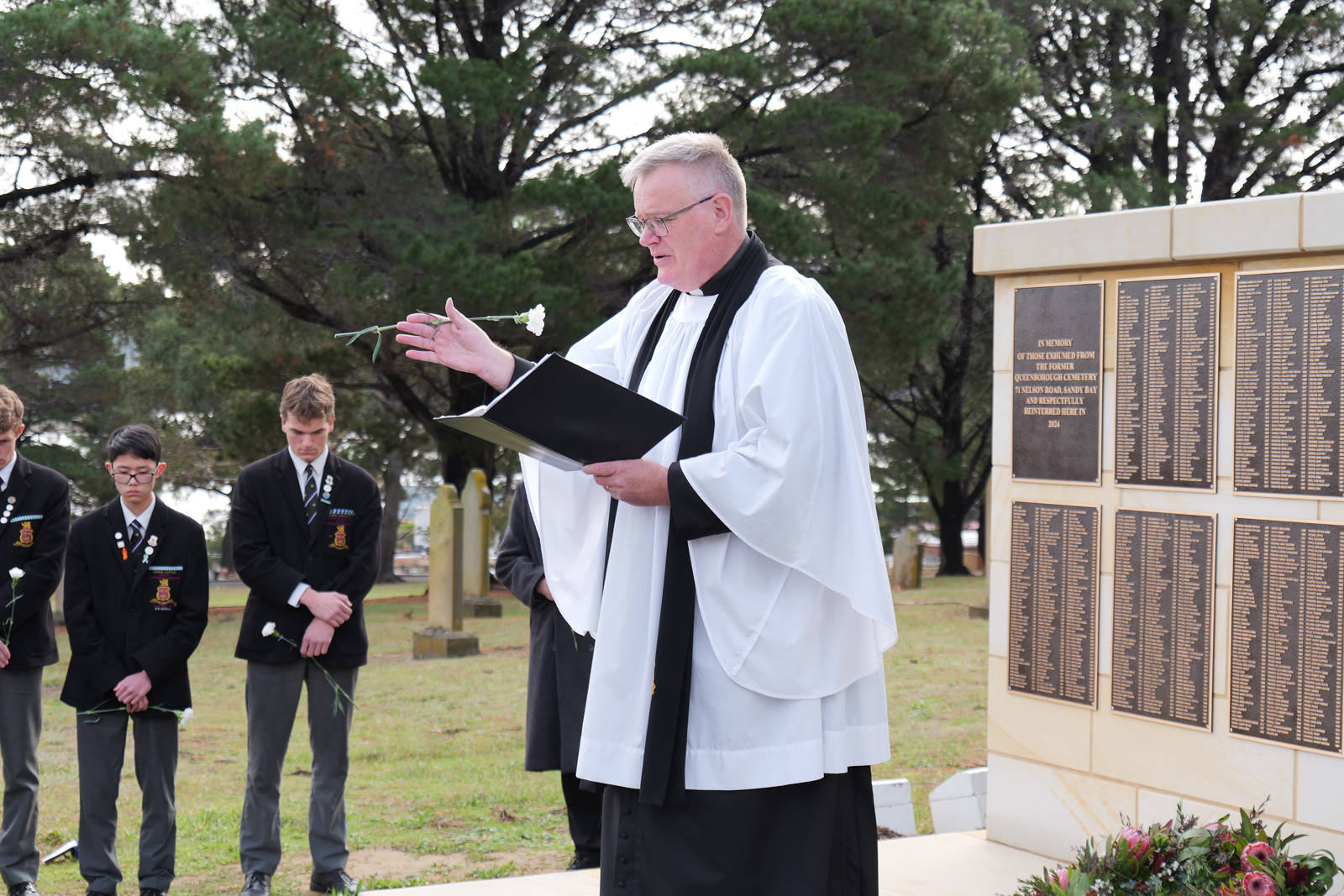 Reverend Dr Lee Weissel, The Hutchins School Reinterment Service, 11 June 2025