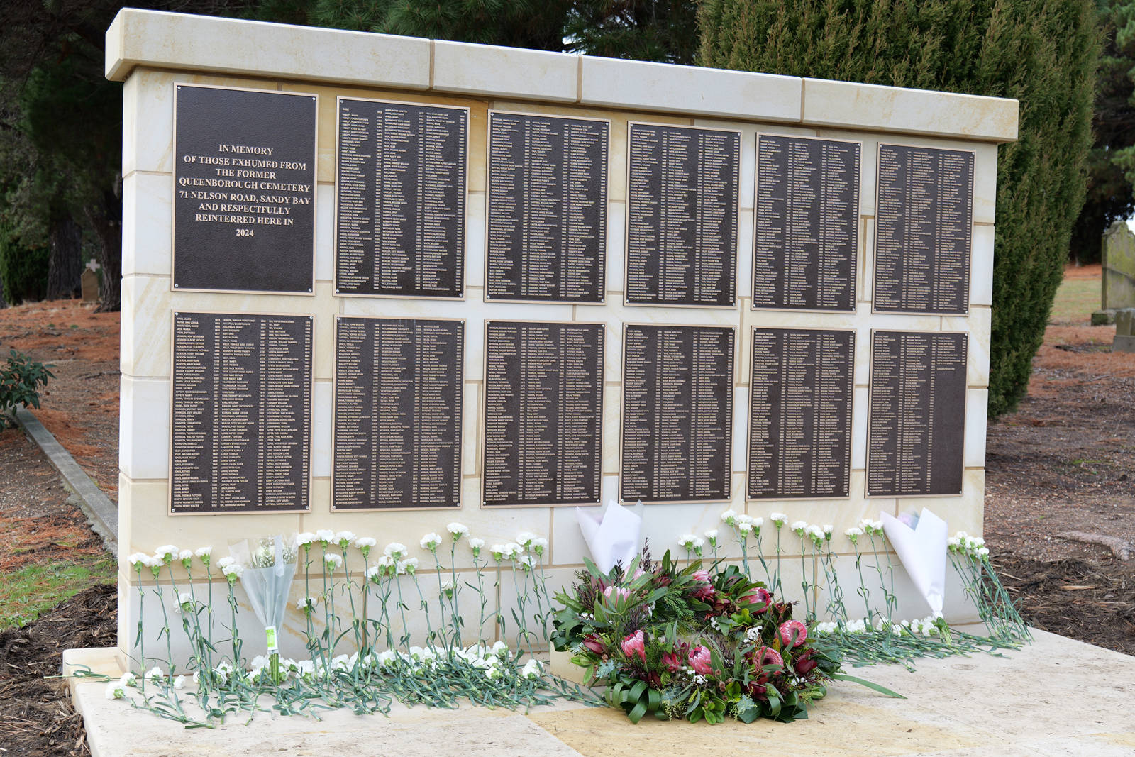 New memorial at Cornelian Bay, The Hutchins School Reinterment Service, 11 June 2025