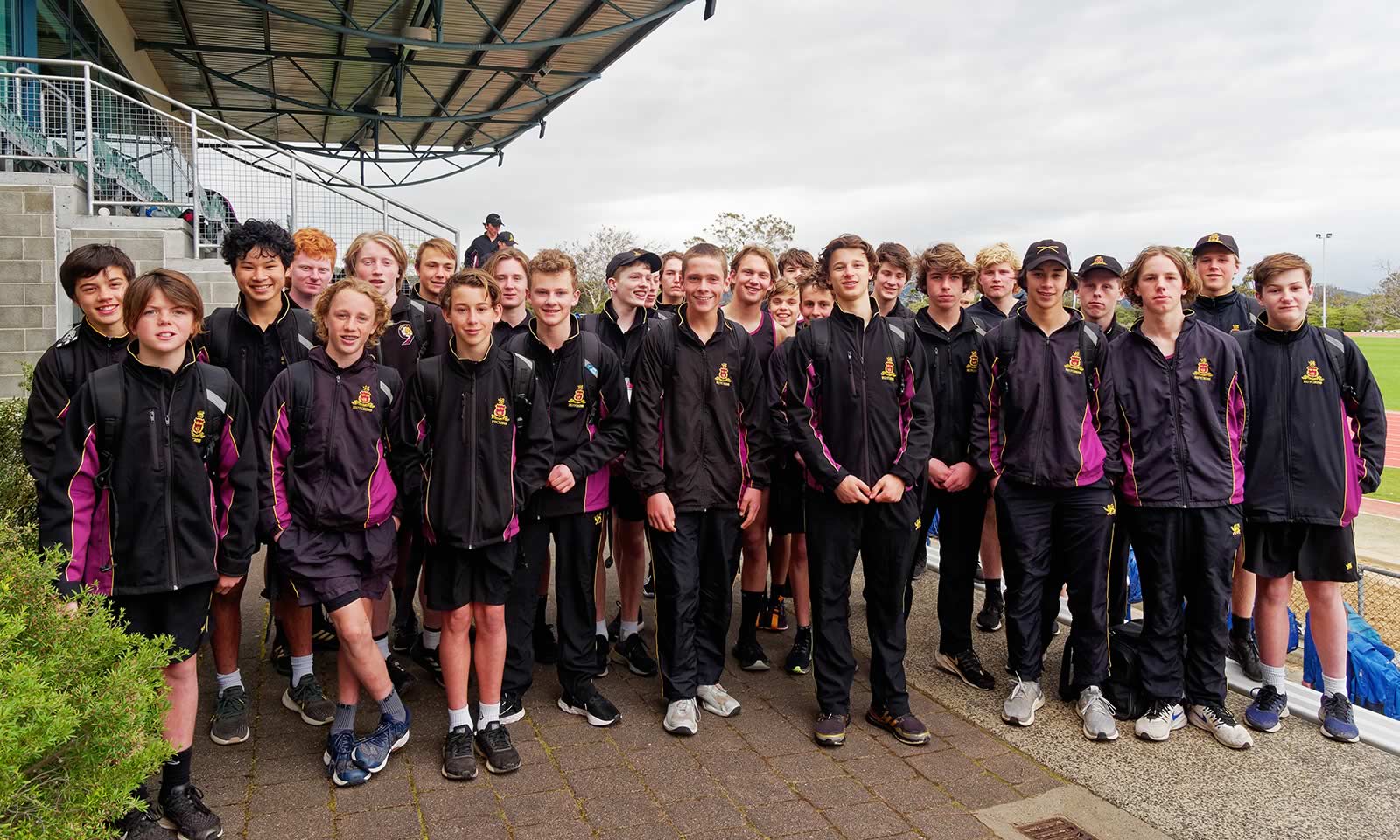 U14 and U16 boys at the SSATIS Athletics Carnival